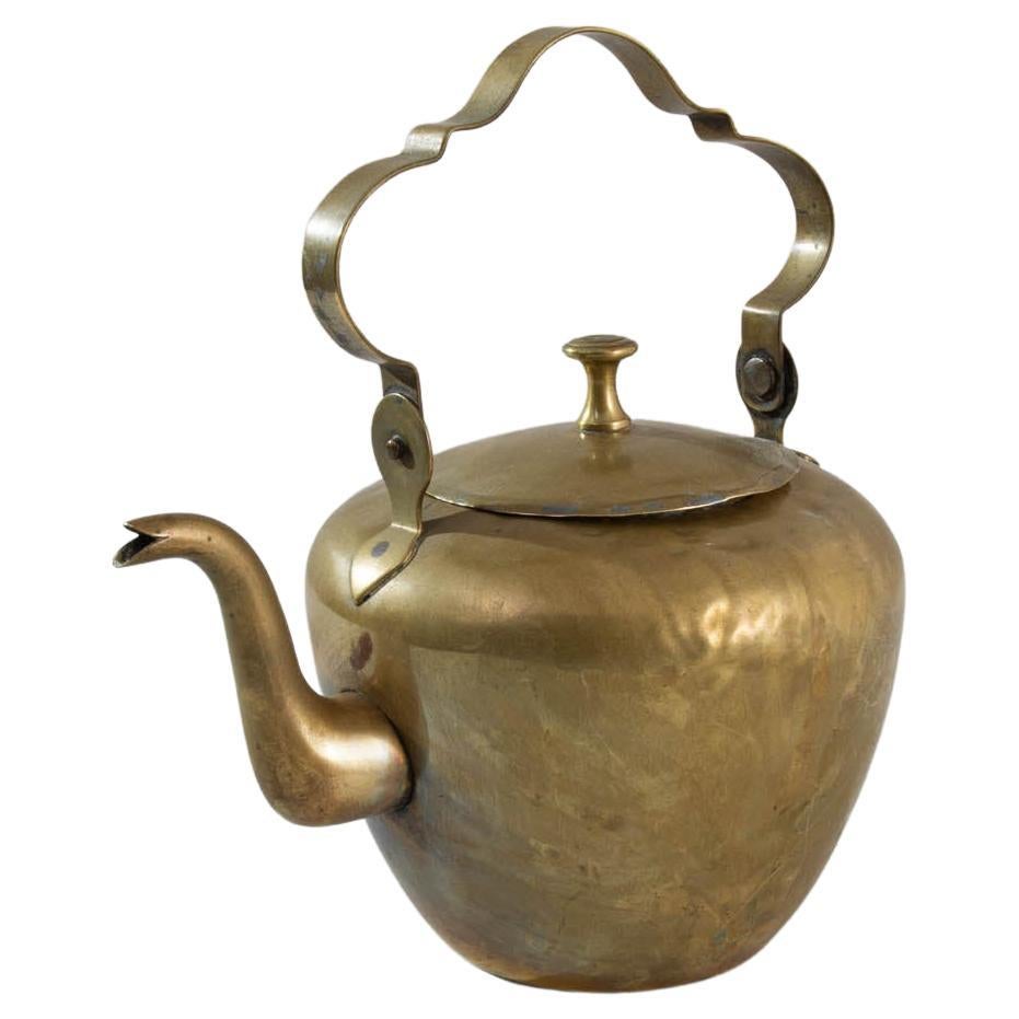 19th Century French Brass Kettle For Sale at 1stDibs