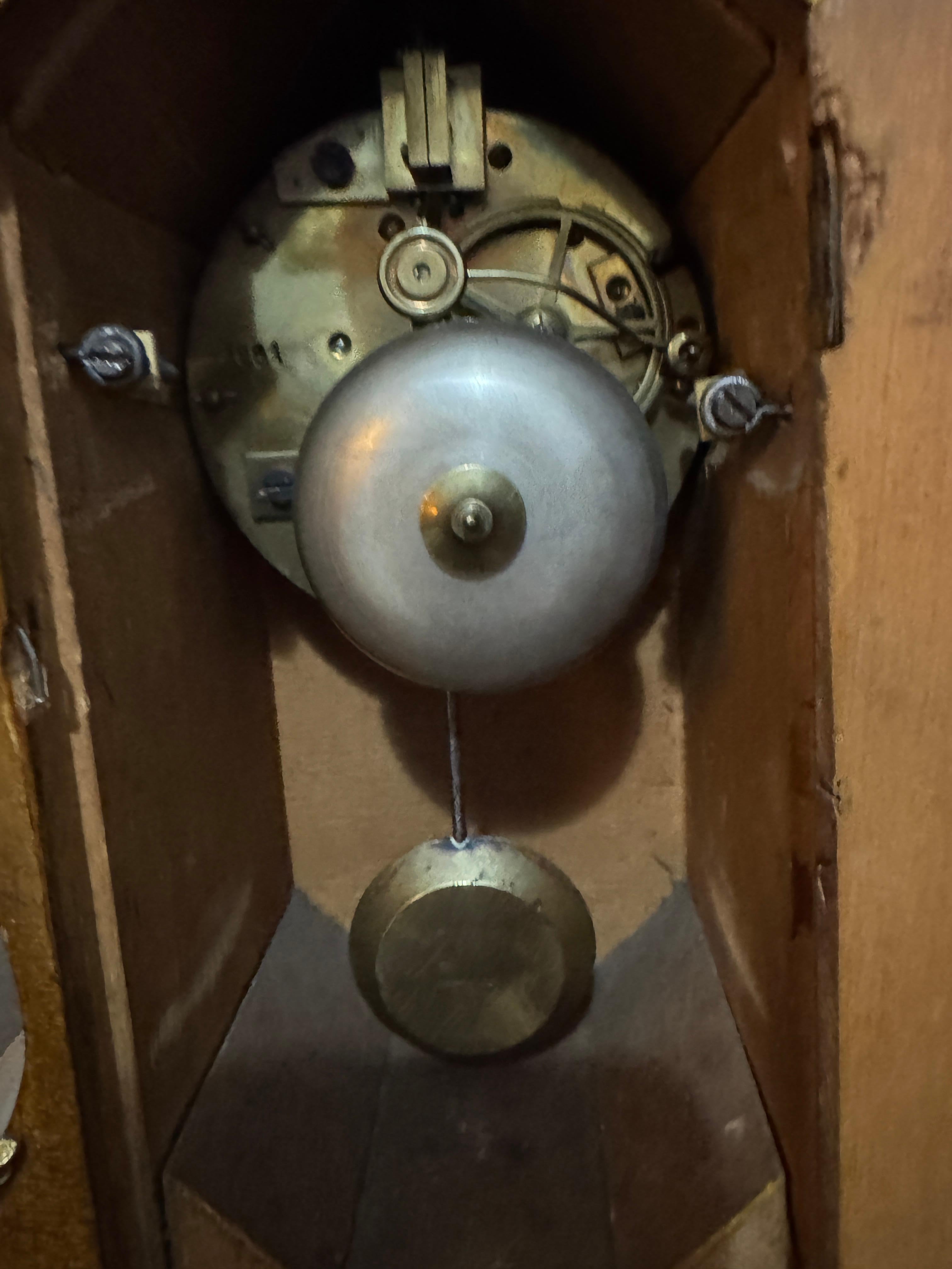 19th Century French brass mounted Louis XV-style mantel clock For Sale 10