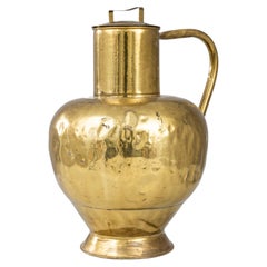 19th Century French Brass Pitcher With Lid