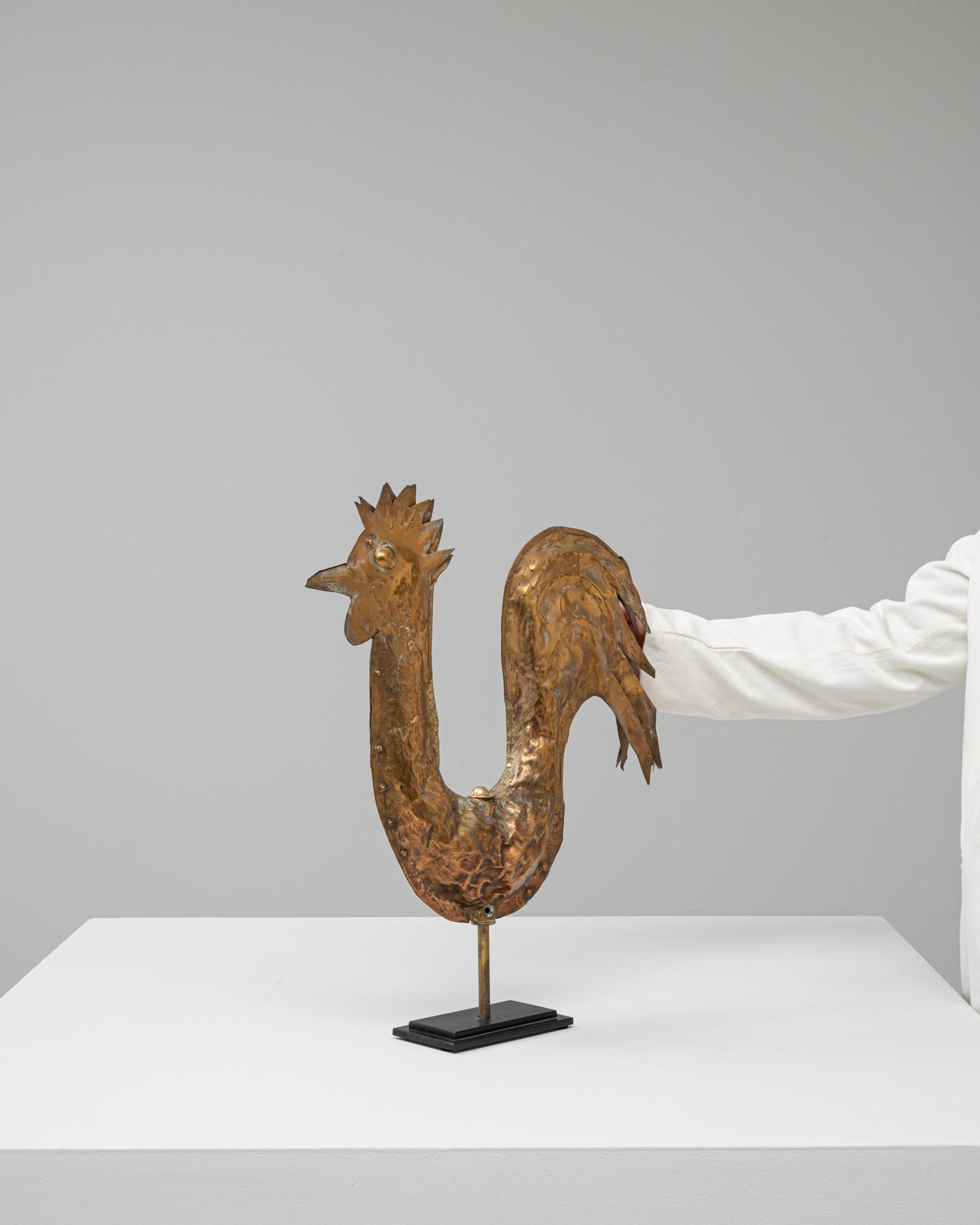 Metallo Gallo francese del XIX secolo in ottone su base di metallo in vendita