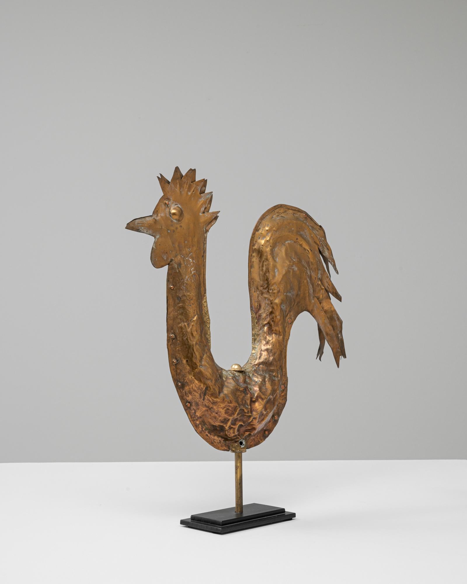 Gallo francese del XIX secolo in ottone su base di metallo in vendita 1