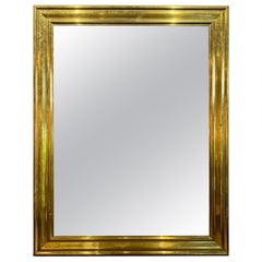 Specchio francese del XIX secolo in ottone in stile transitorio