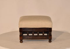 Reposapiés de roble bretón francés del siglo XIX