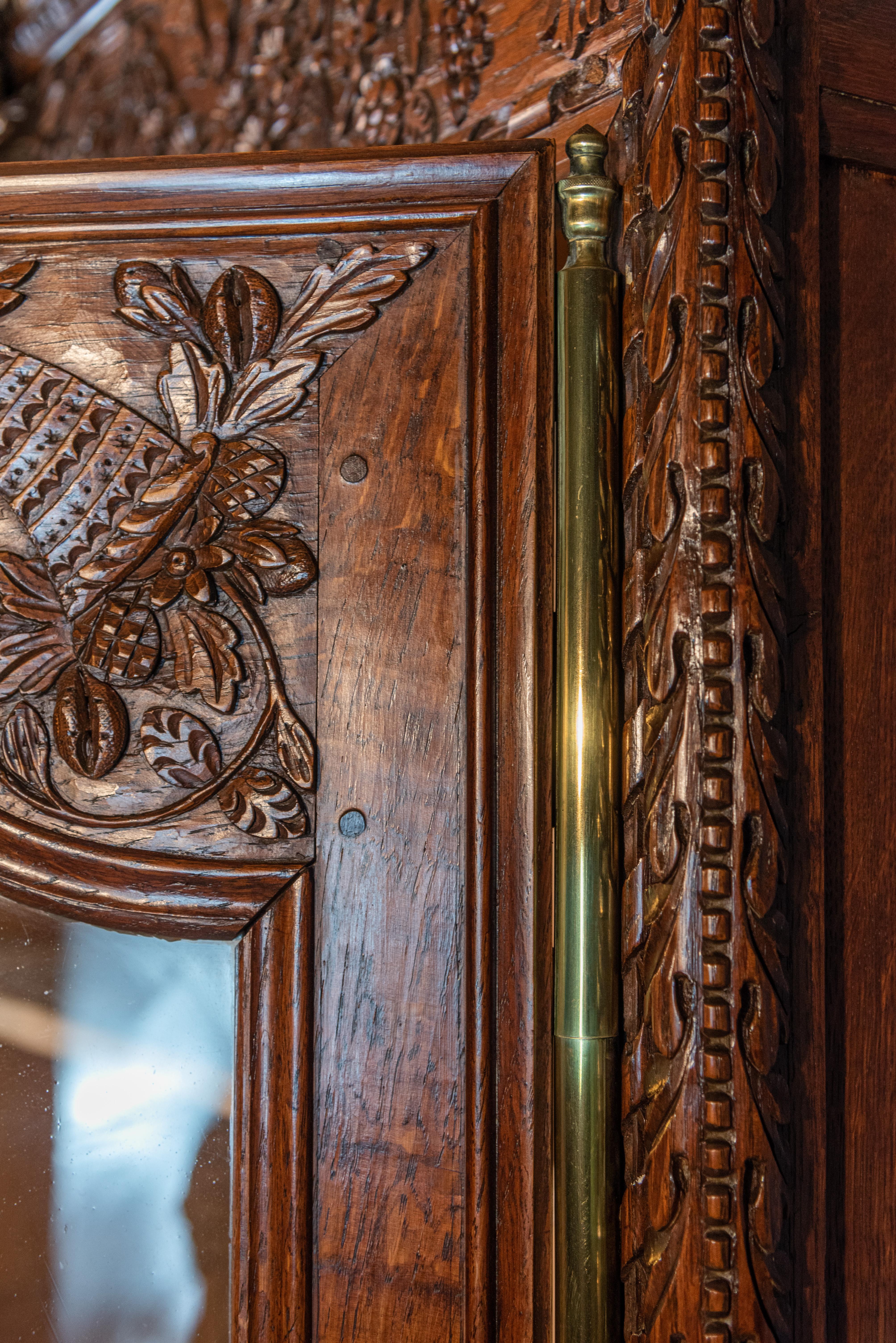 Brass 19th Century French Bridal Armoire For Sale