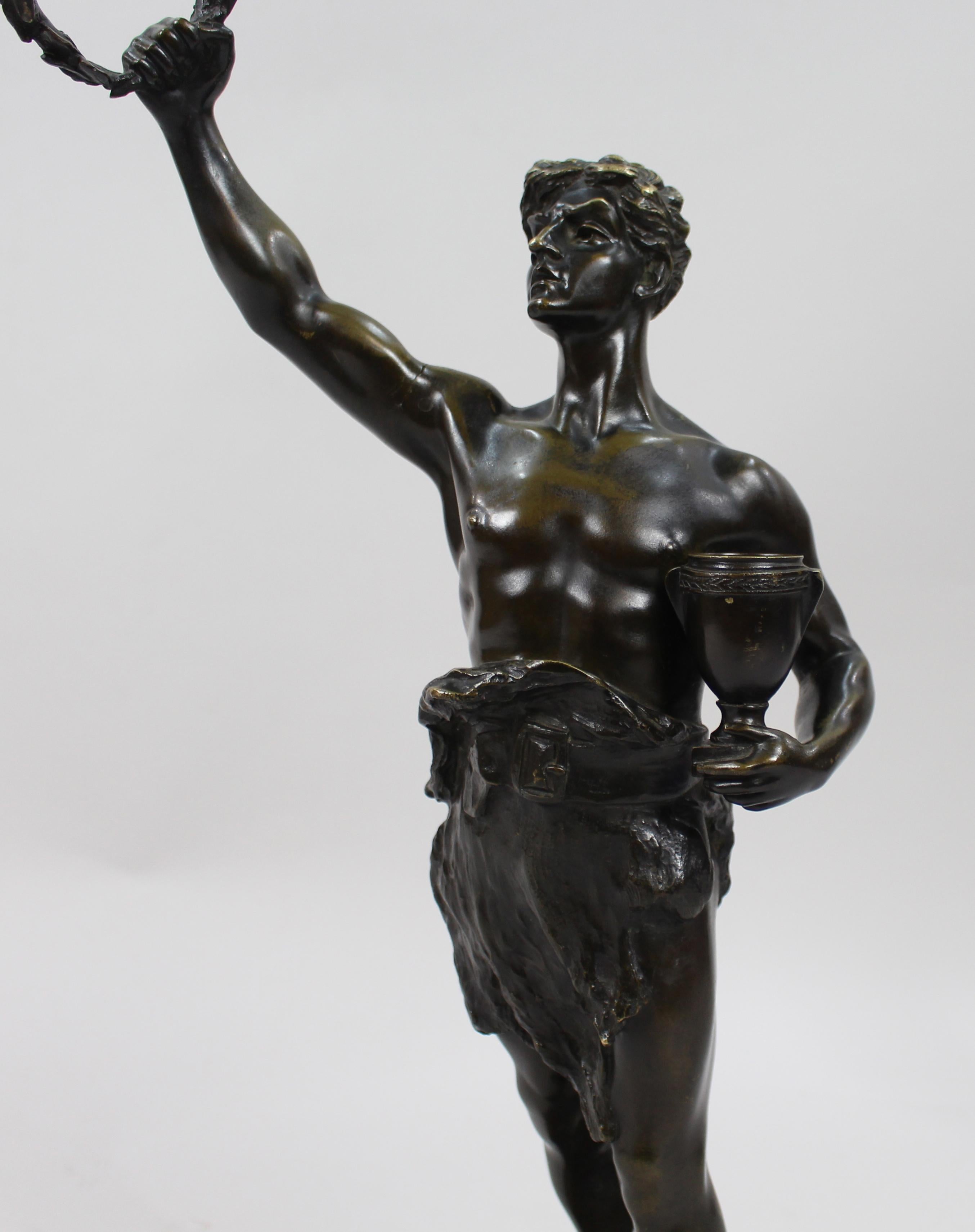Figura allegorica in bronzo francese del XIX secolo firmata Lemoyne in vendita 5