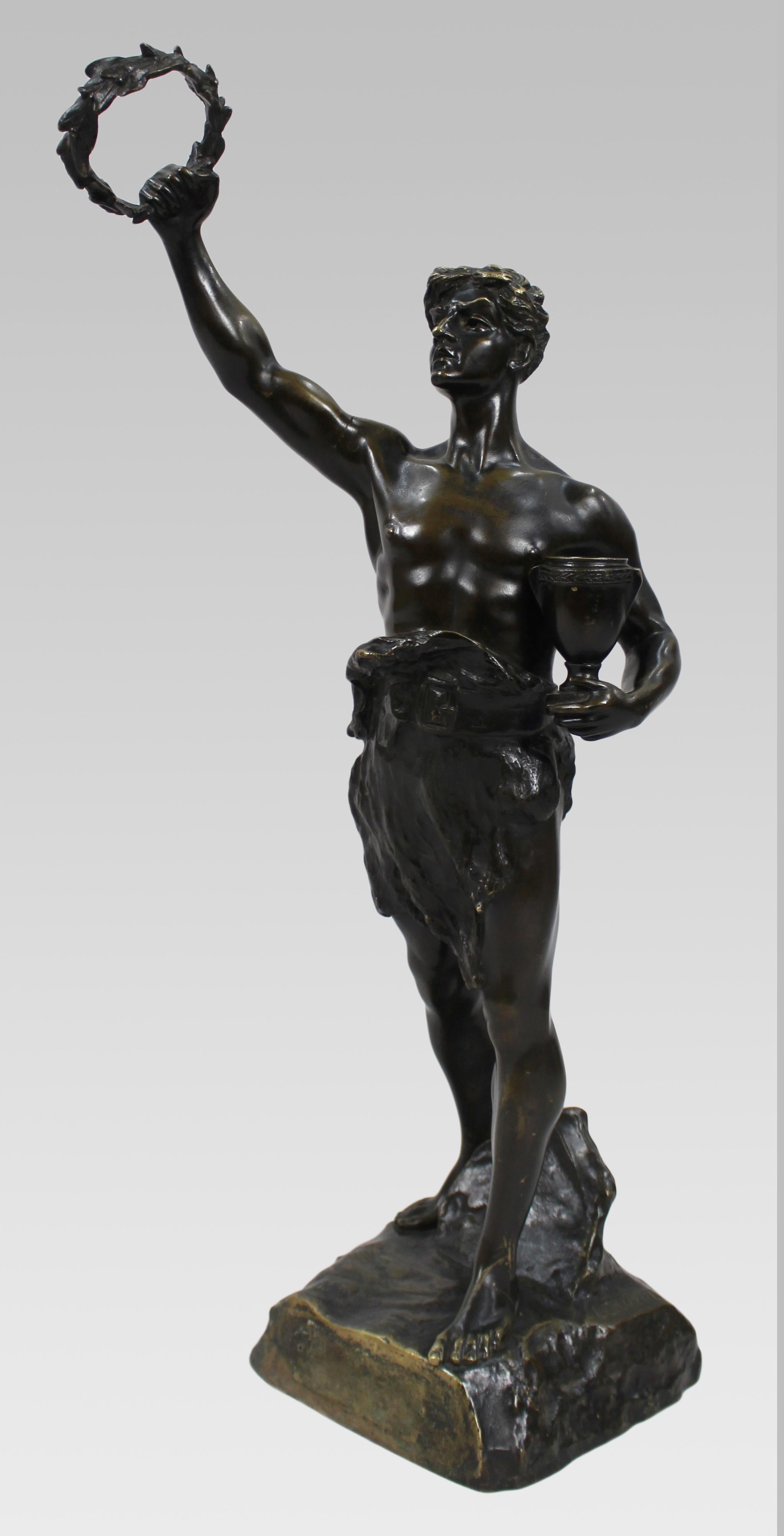 Grande figura allegorica in bronzo francese del XIX secolo firmata Lemoyne

Scultura in bronzo di grande effetto e ben fusa, risalente alla fine del XIX secolo, firmata Lemoyne sulla base.

La figura è modellata con sicurezza e tiene in una mano una
