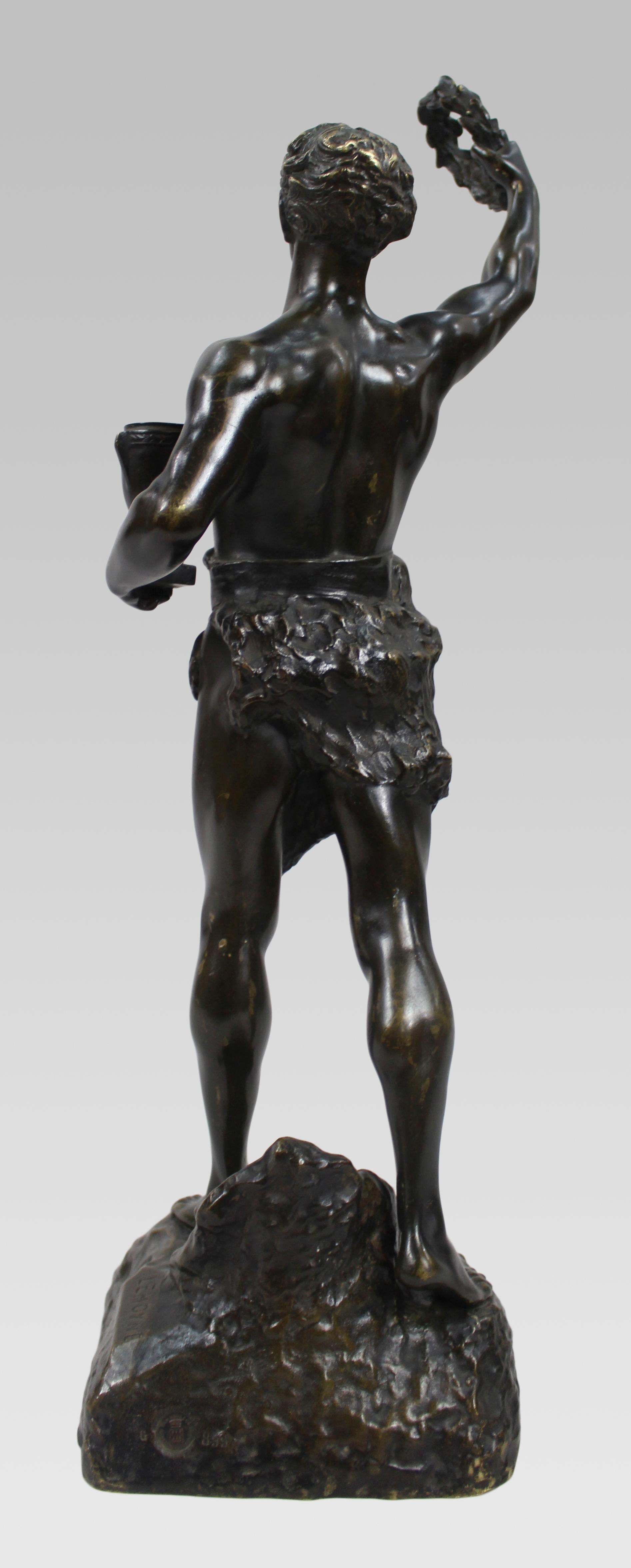 Figura allegorica in bronzo francese del XIX secolo firmata Lemoyne in vendita 1