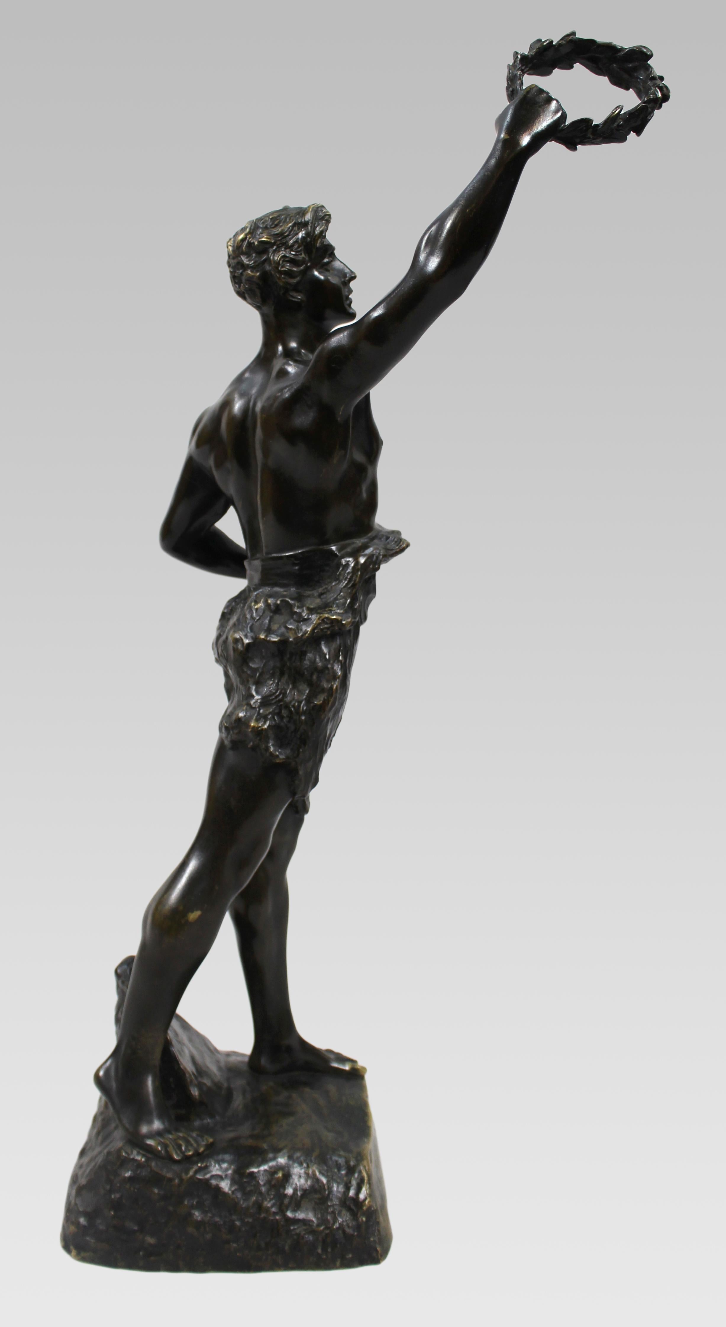 Figura allegorica in bronzo francese del XIX secolo firmata Lemoyne in vendita 2