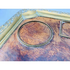 19th Century French Bronze and Burl Wood Desk Set