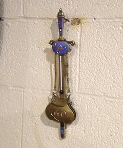 19th Century French Champlevé Bronze Hunt-Themed Barometer