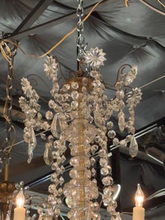 Französischer Kronleuchter aus Bronze und Kristall aus dem 19. Jahrhundert