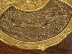 19th Century French Bronze and Crystal Inkwell with Animal Motifs