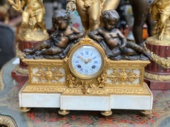 19th Century French bronze and ormolu mantel clock