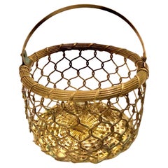 19th Century French Bronze Basket