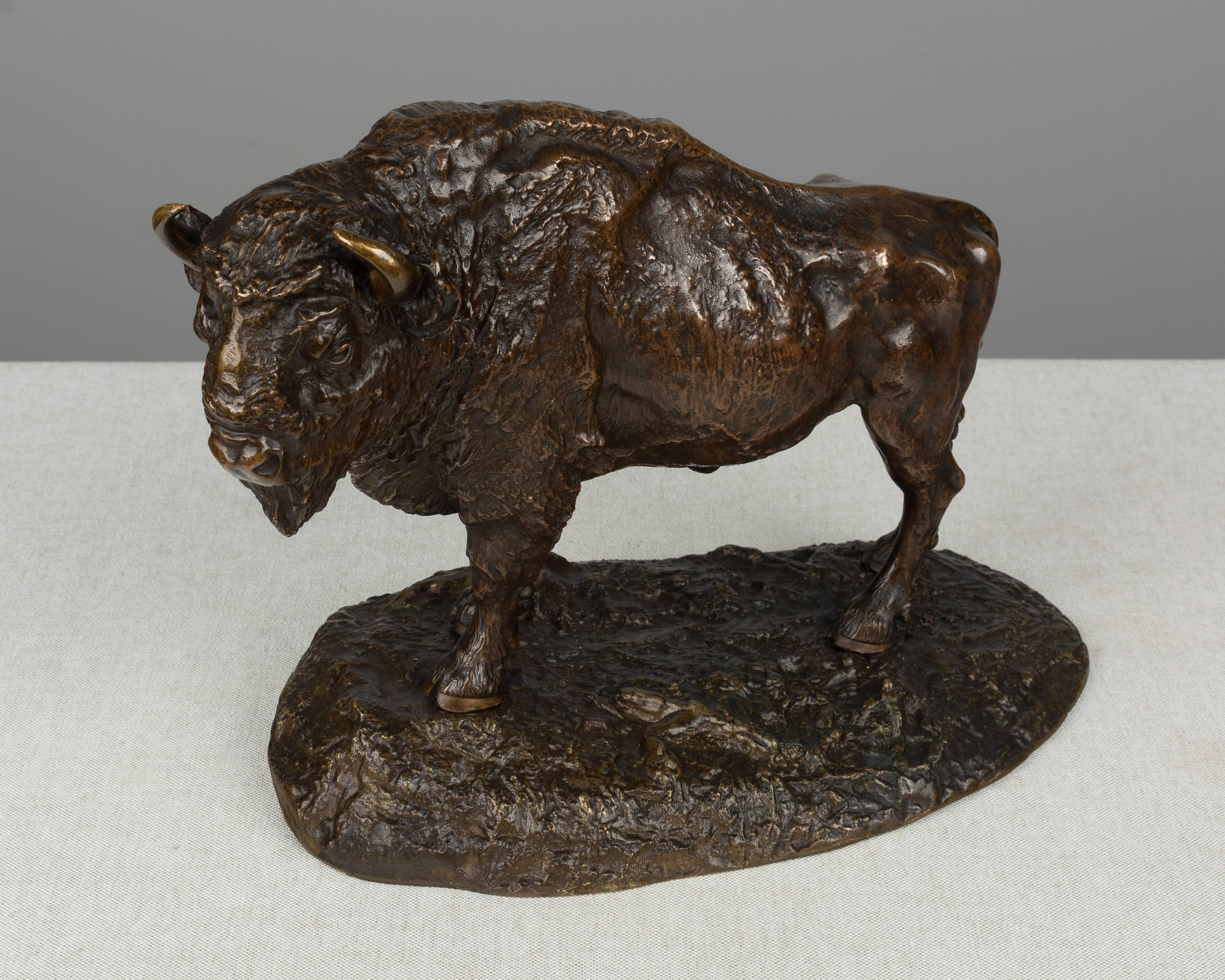 19th Century French Bronze Bison 6