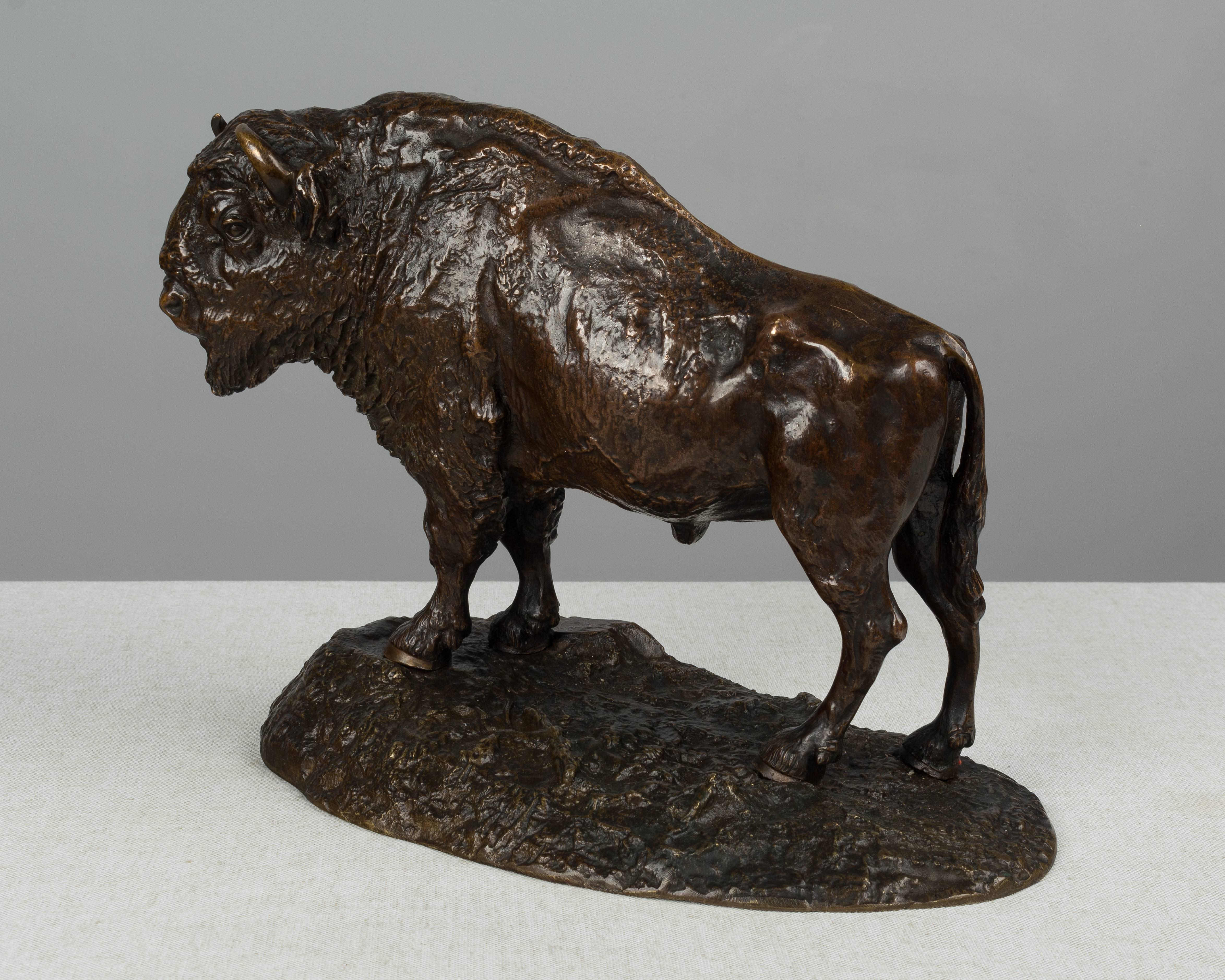 Cast 19th Century French Bronze Bison