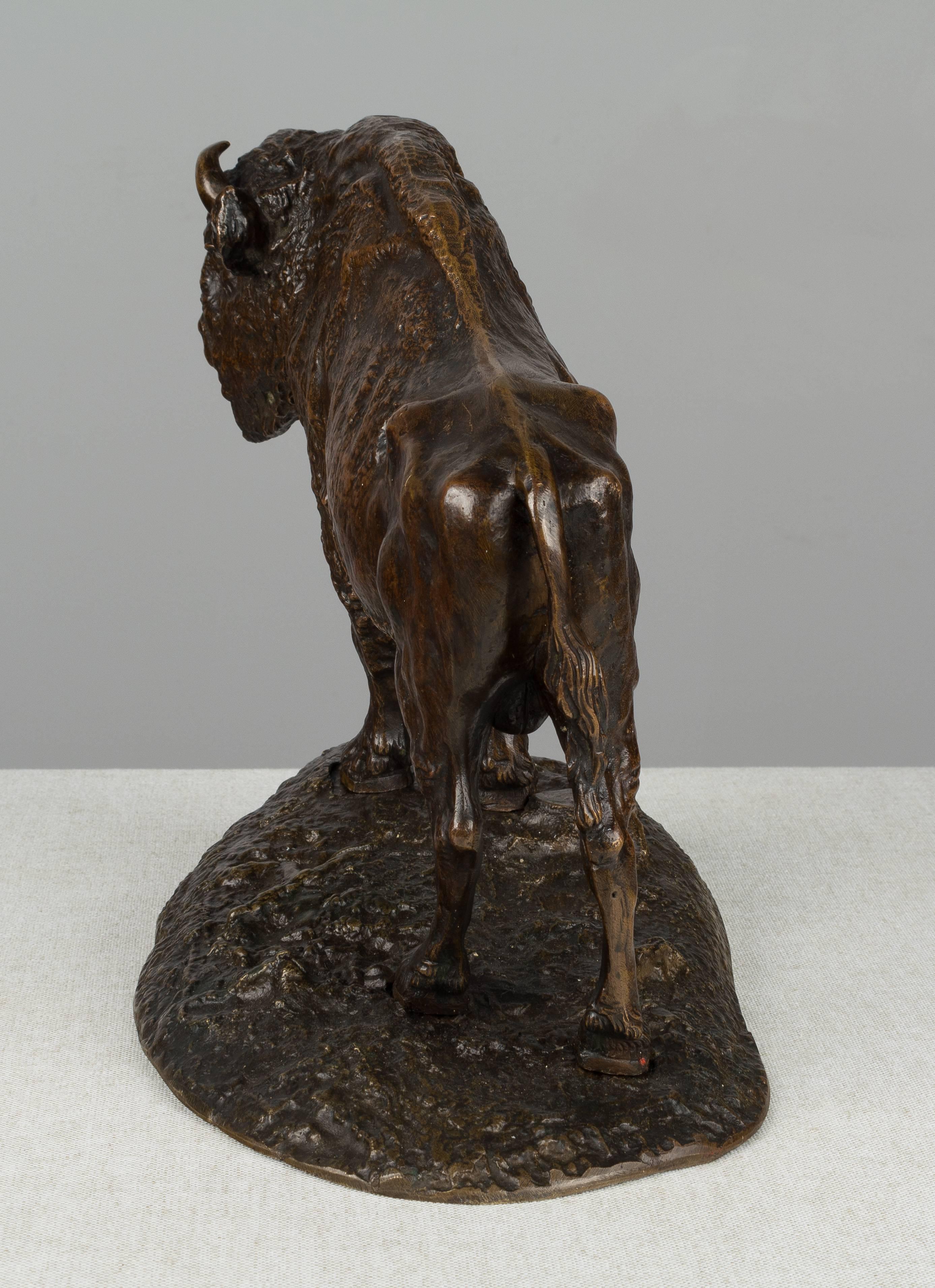 19th Century French Bronze Bison 4