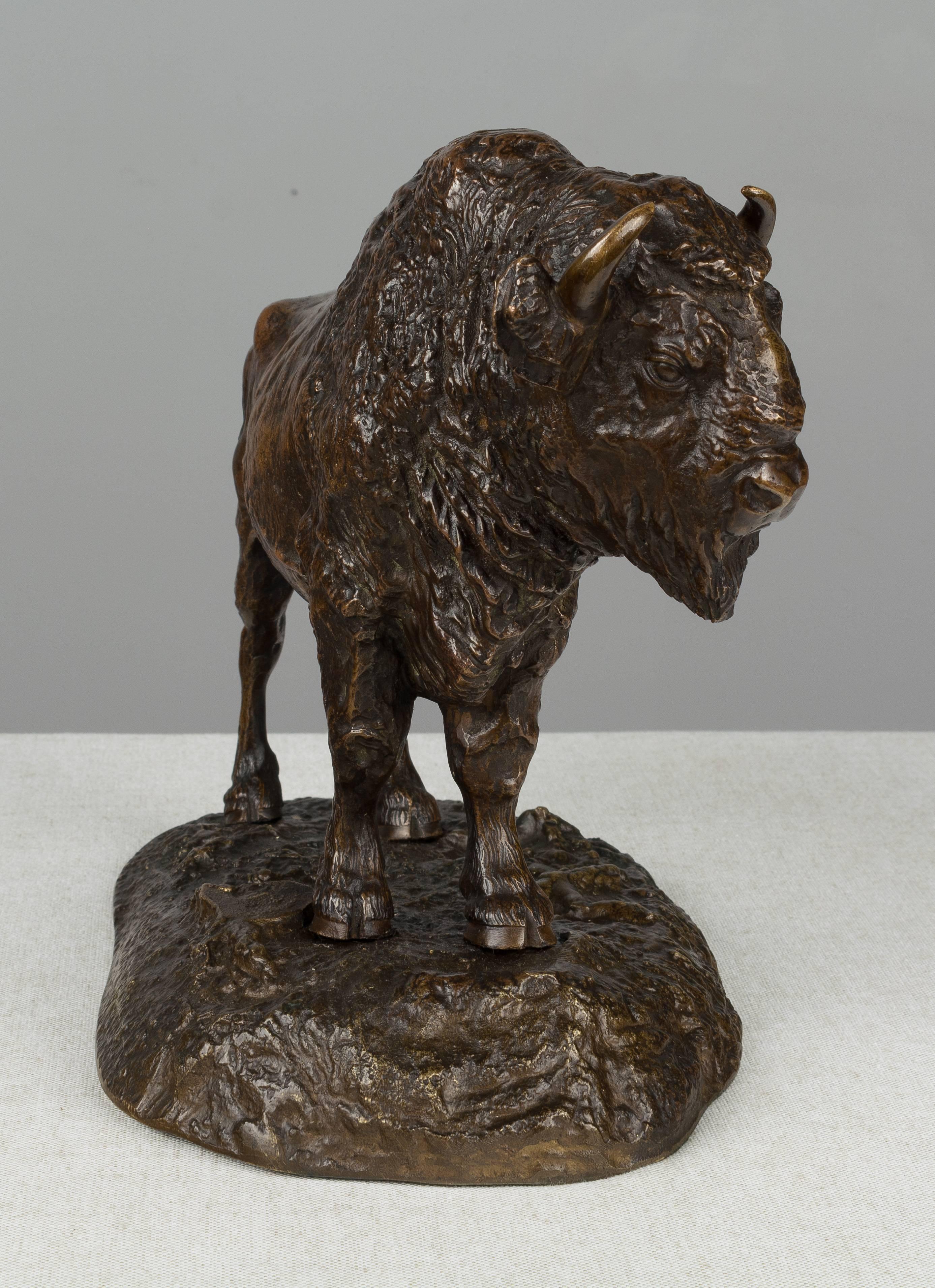 19th Century French Bronze Bison 5