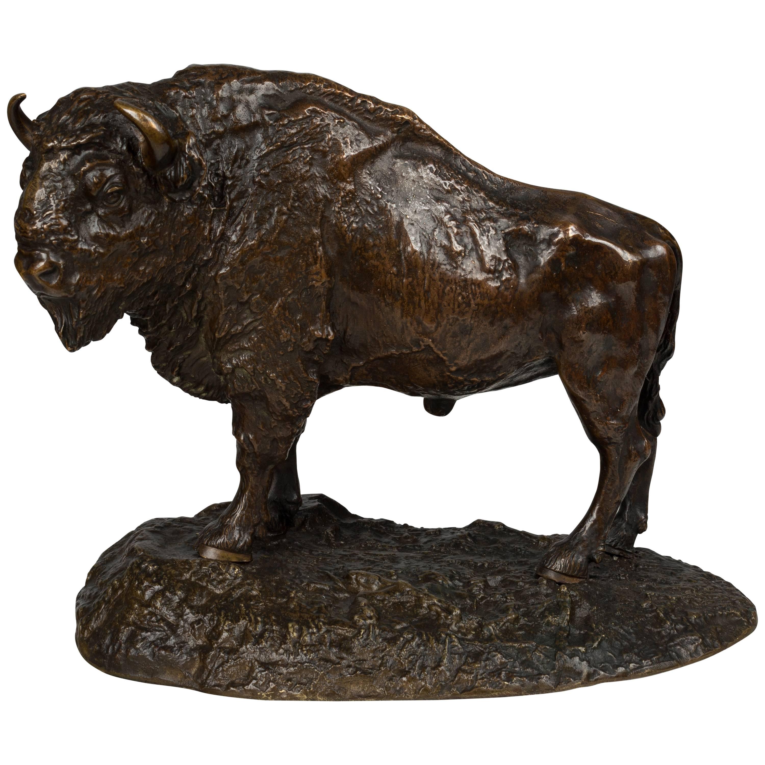 19th Century French Bronze Bison
