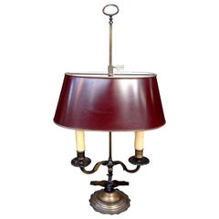 19th Century French Bronze Bouillotte Lamp