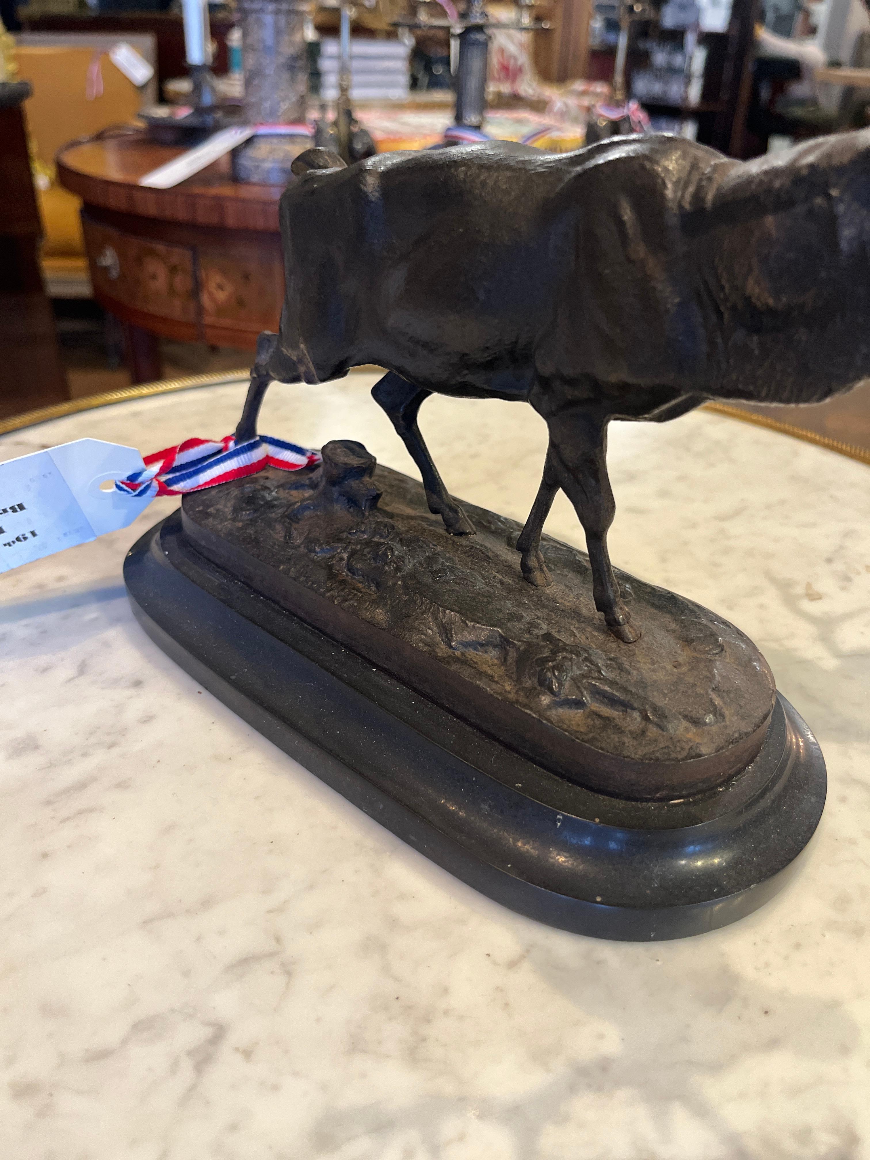 Français Buck en bronze français du 19e siècle en vente