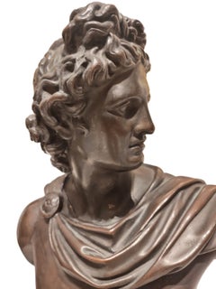 19th Century French Bronze Bust based on Leochare's "Apollo Belvedere"