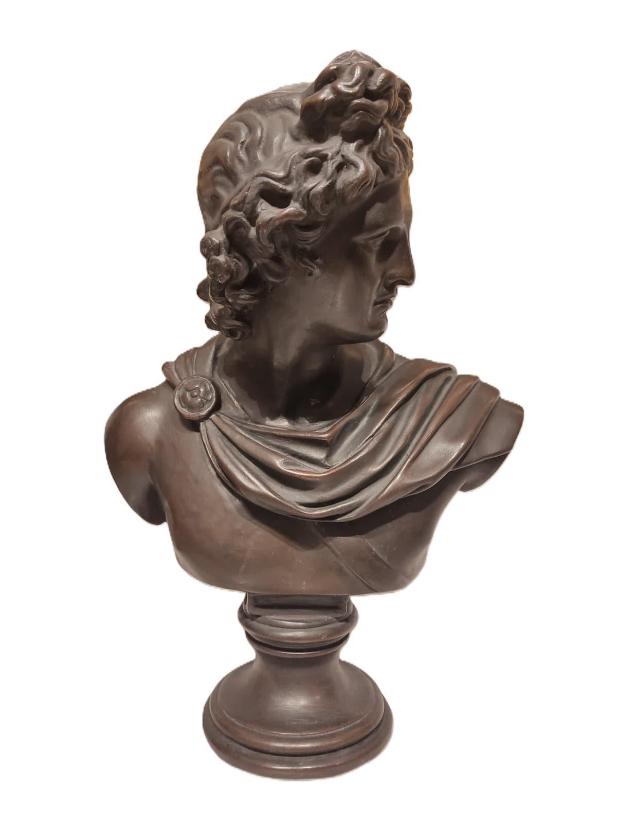 Neoclassico Busto in bronzo francese del XIX secolo basato su 