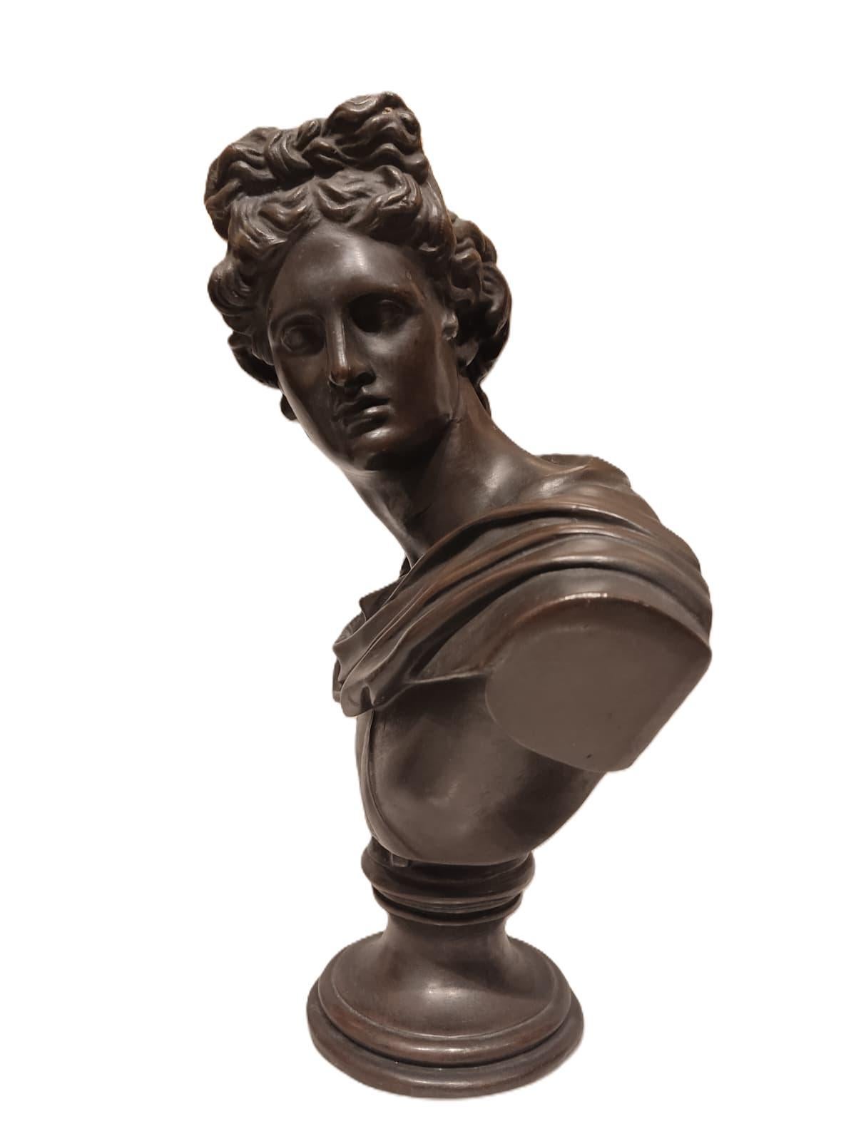 Francese Busto in bronzo francese del XIX secolo basato su 