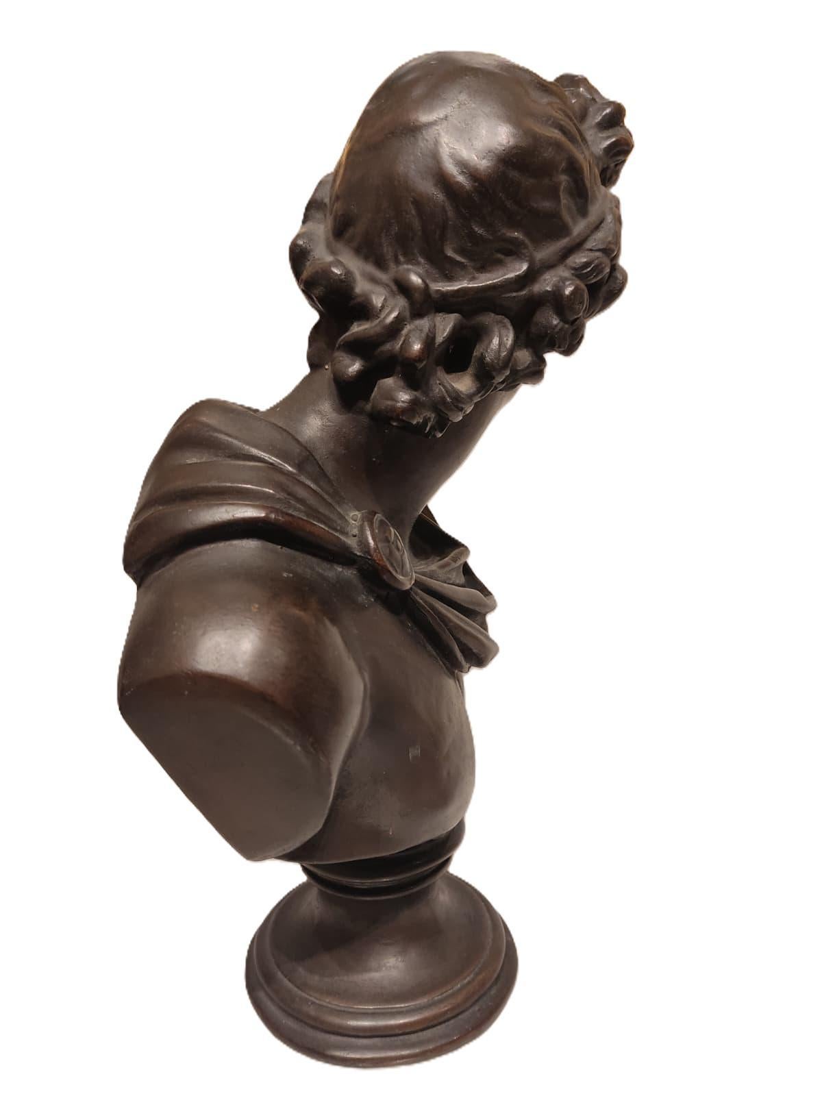 Busto in bronzo francese del XIX secolo basato su 