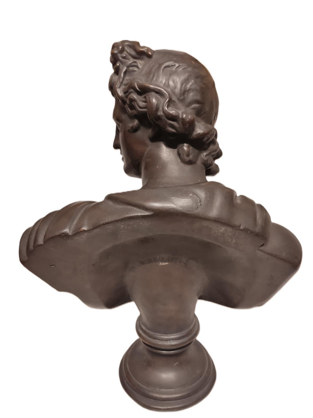 Bronzo Busto in bronzo francese del XIX secolo basato su 