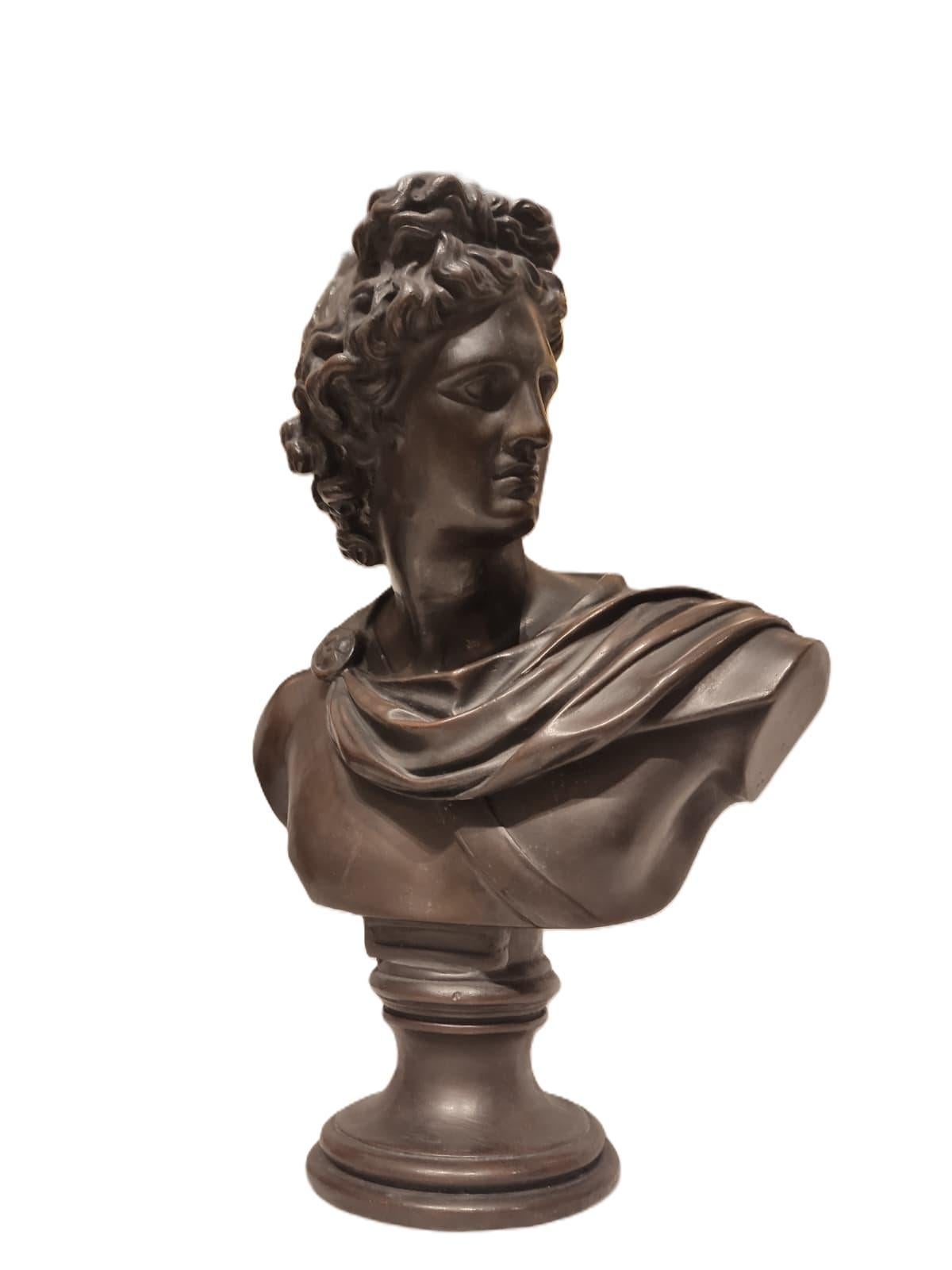 Busto in bronzo francese del XIX secolo basato su 