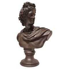 19th Century French Bronze Bust based on Leochare's "Apollo Belvedere"