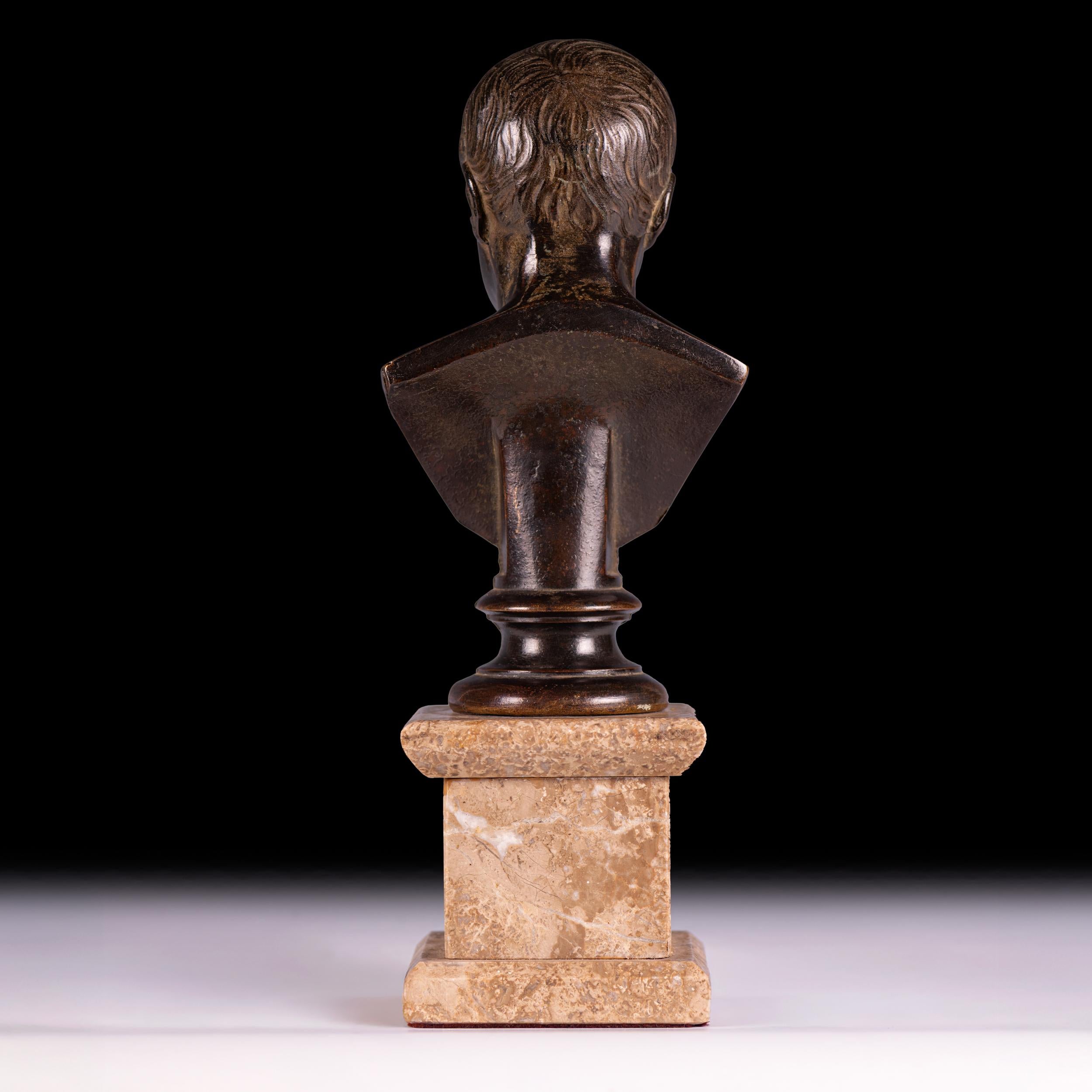 19th Century French Bronze Bust Of Auguste Comte (French Positivist Philosopher) In Excellent Condition For Sale In Dublin, IE
