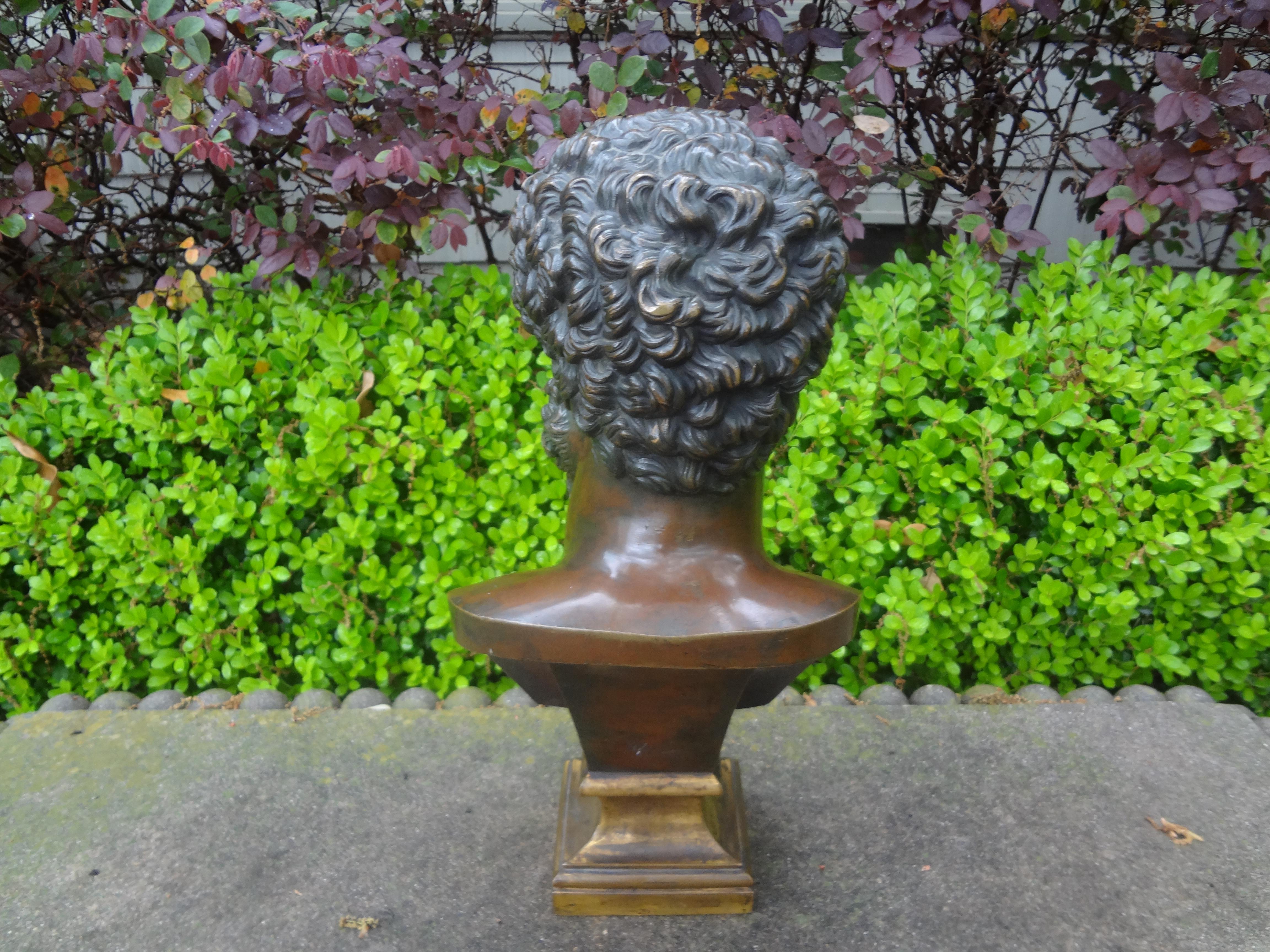 19th Century French Bronze Bust Sculpture of Emperor Lucius Varus For Sale 2