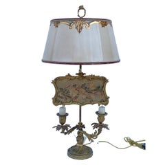 19th Century French Bronze Candle Lamp