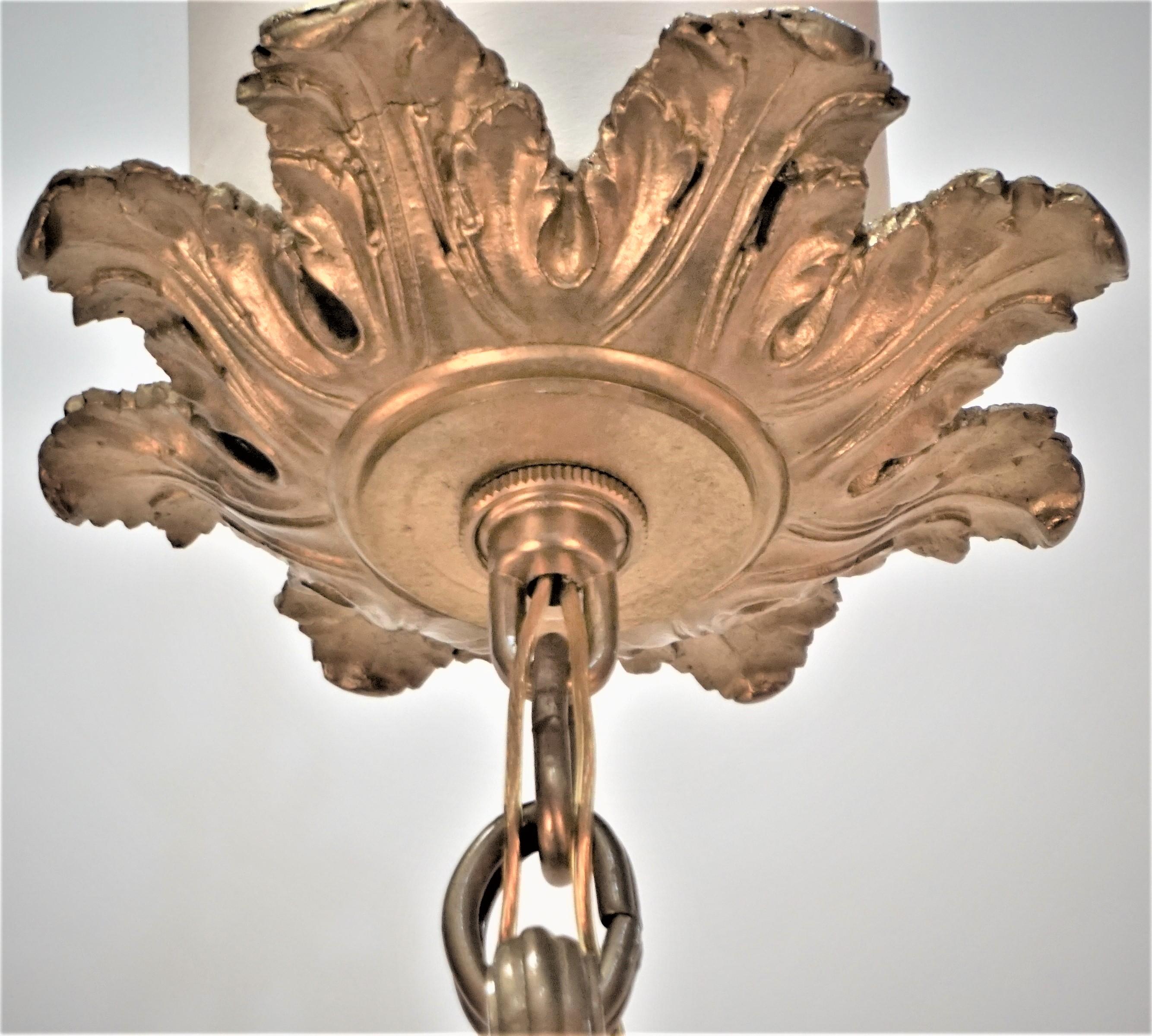 19th Century French Bronze Chandelier For Sale 9