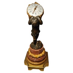Antique 19th Century French Bronze Clock: Elegant Allegory of the Harvest