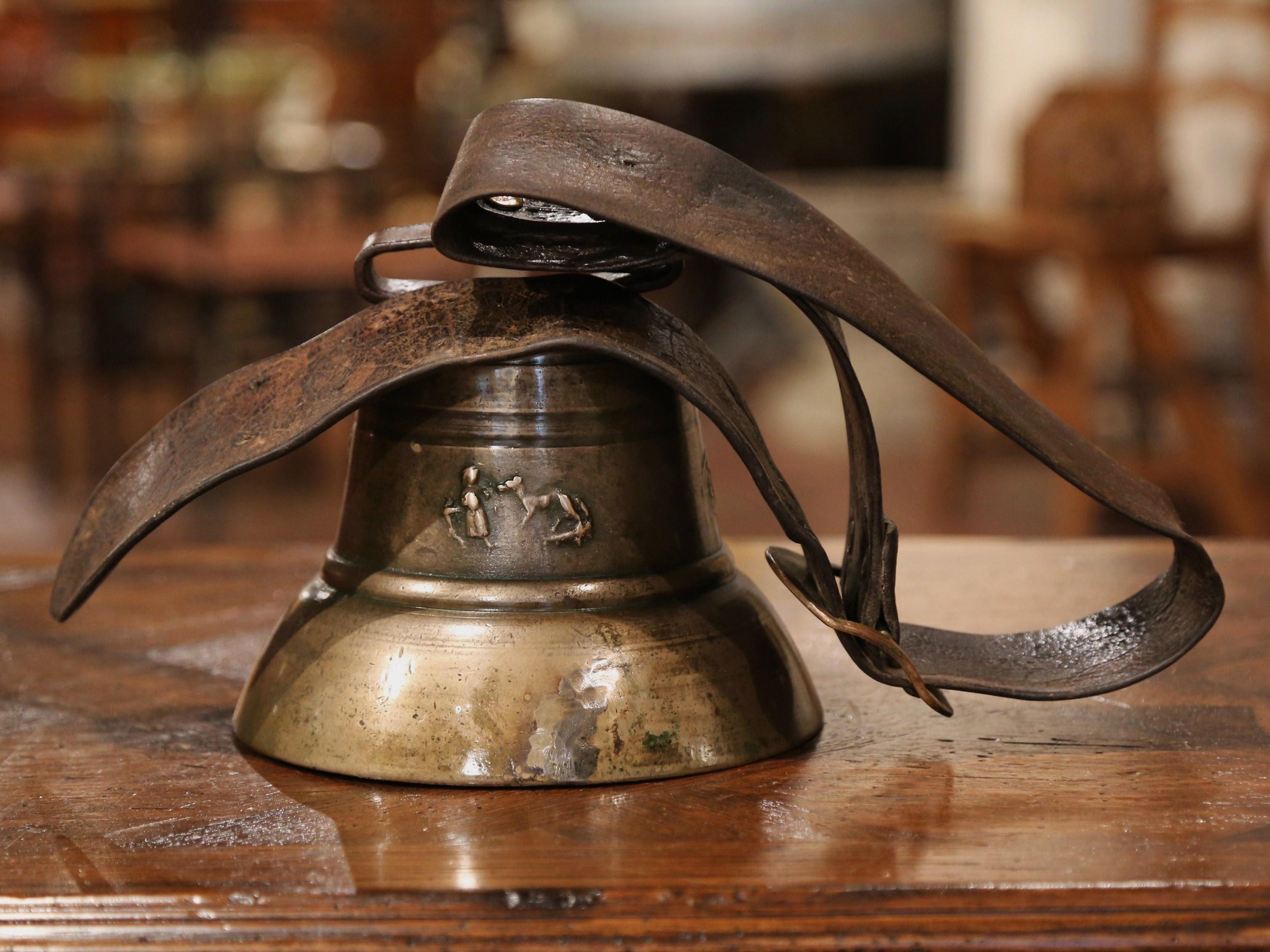 vintage brass cow bell