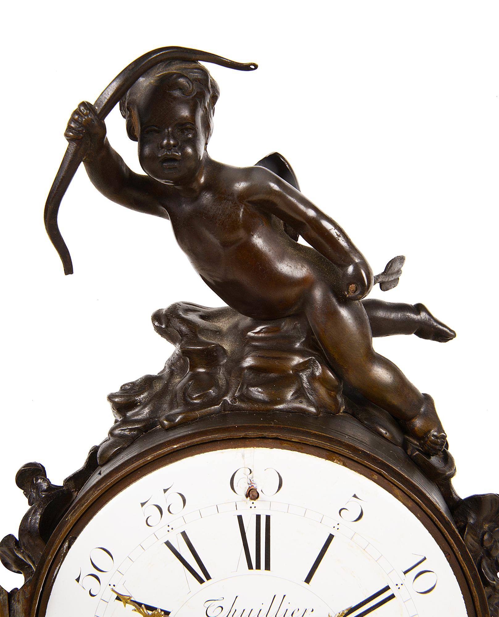 Louis XVI 19th Century French Bronze Elephant Mantel Clock
