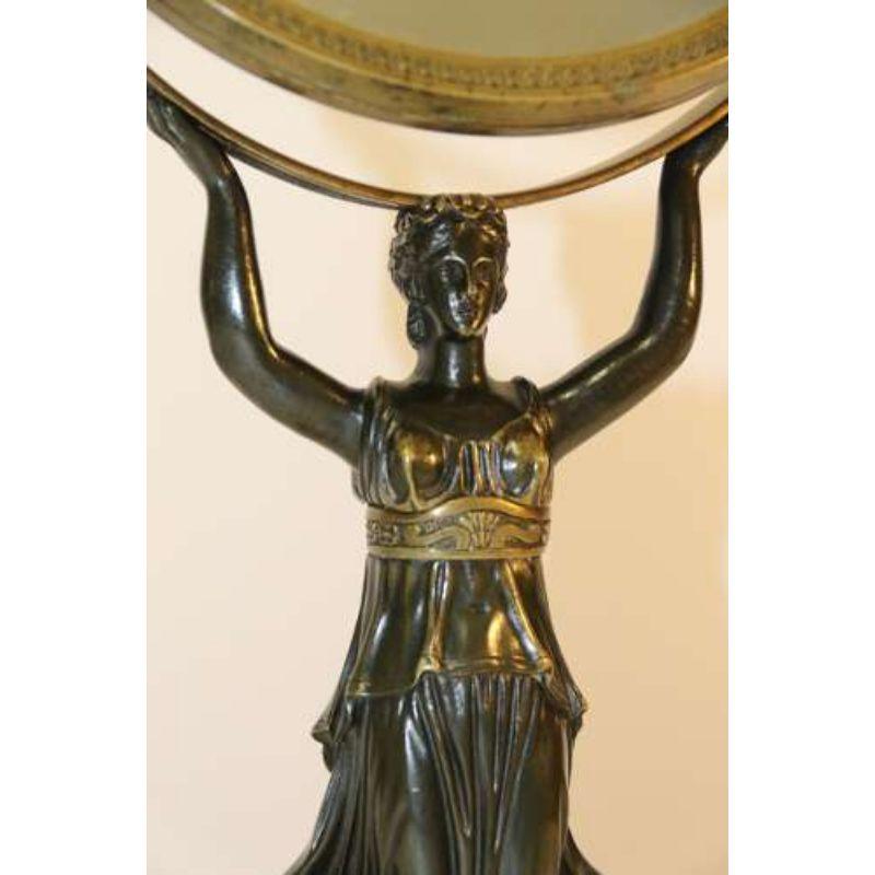 XIXe siècle Miroir à piédestal réglable en bronze de la période Empire du 19e siècle, vers 1820 en vente