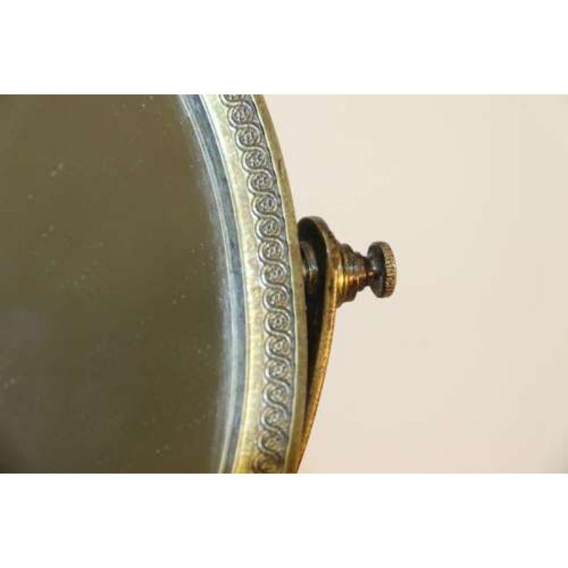 19th Century French Bronze Empire Period Adjustable Pedestal Mirror, circa 1820 For Sale 4