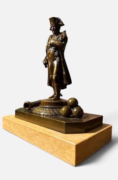 Statue française en bronze de Napoléon Bonaparte, datant du XIXe siècle