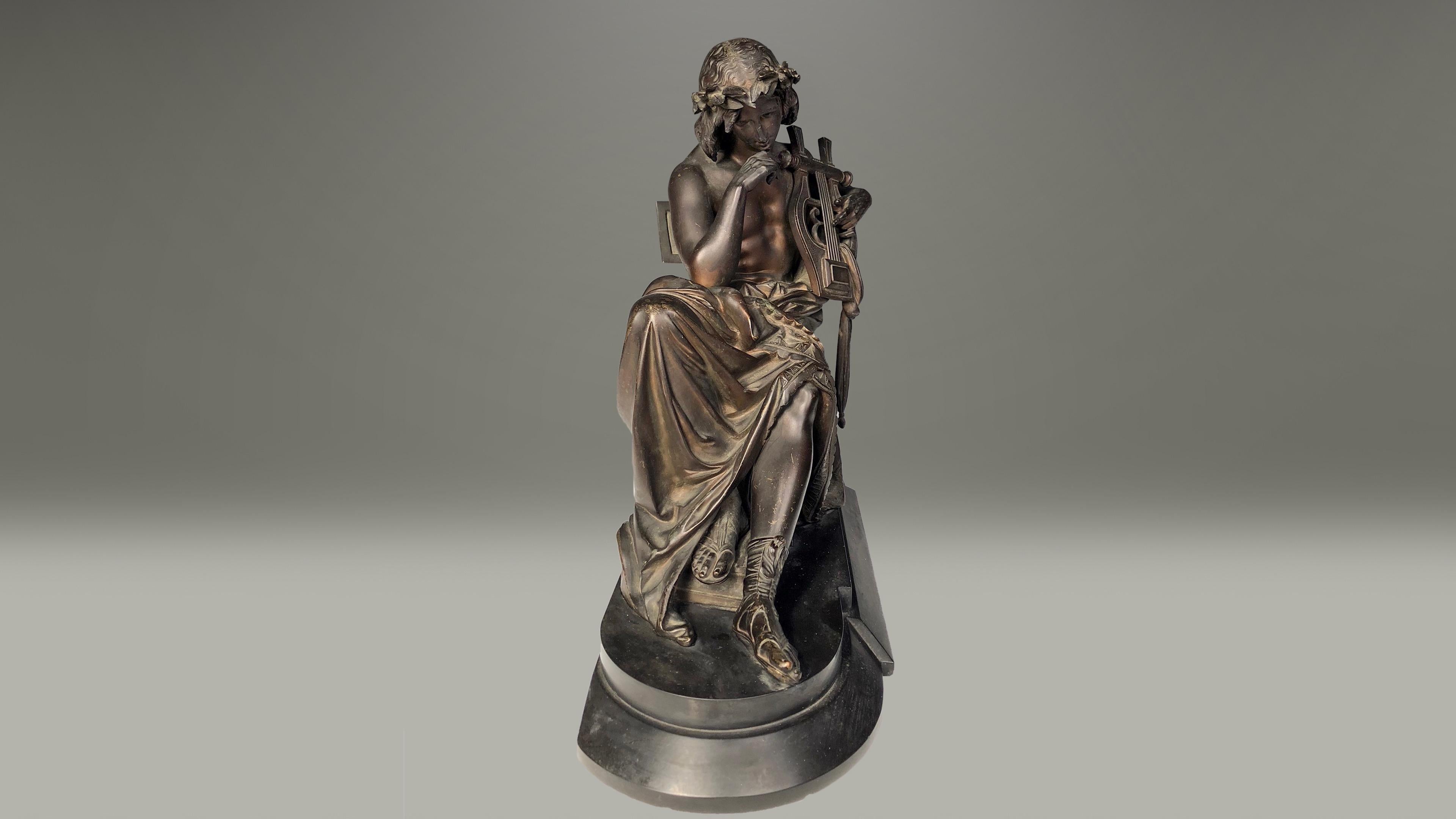 19th Century French Bronze Figure of Orpheus (Neoklassisch)