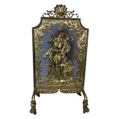19th Century French Bronze Fire Screen