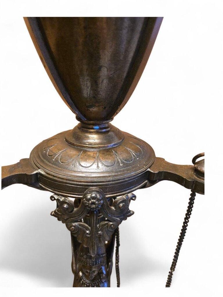 Lampadaire en bronze français du XIXe siècle - Ferdinand Barbedienne et Henry Cahieu en vente 3