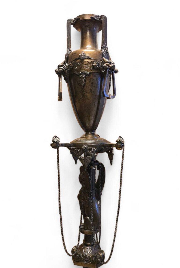 Lampadaire en bronze français du XIXe siècle - Ferdinand Barbedienne et Henry Cahieu en vente 6