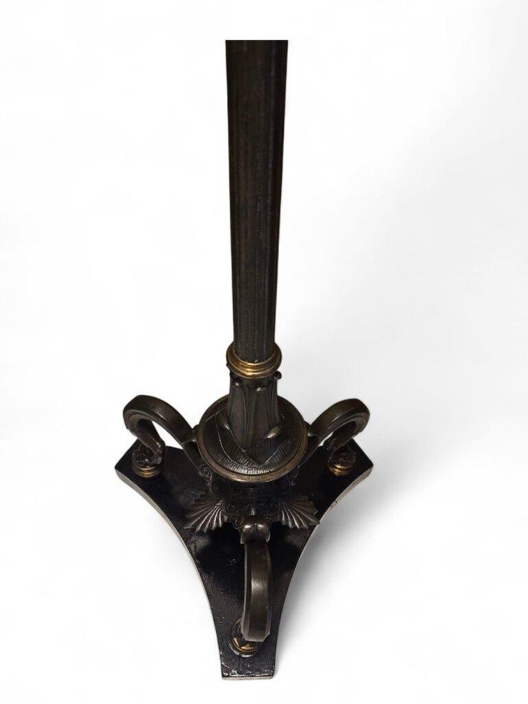 Lampadaire en bronze français du XIXe siècle - Ferdinand Barbedienne et Henry Cahieu en vente 7