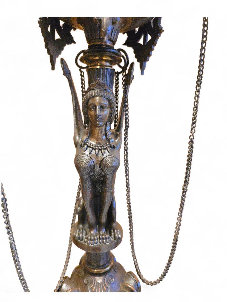 Néoclassique Lampadaire en bronze français du XIXe siècle - Ferdinand Barbedienne et Henry Cahieu en vente