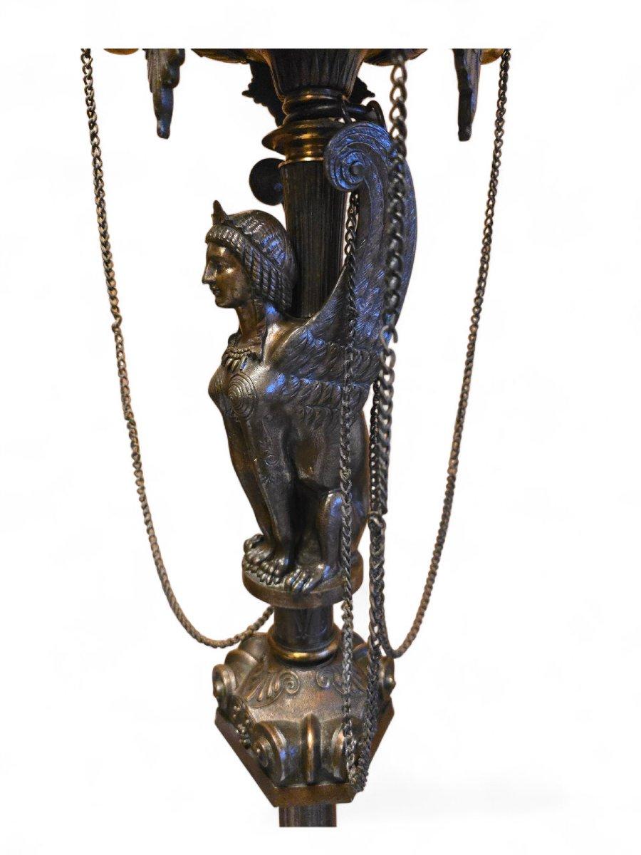 Lampadaire en bronze français du XIXe siècle - Ferdinand Barbedienne et Henry Cahieu Bon état - En vente à Madrid, ES