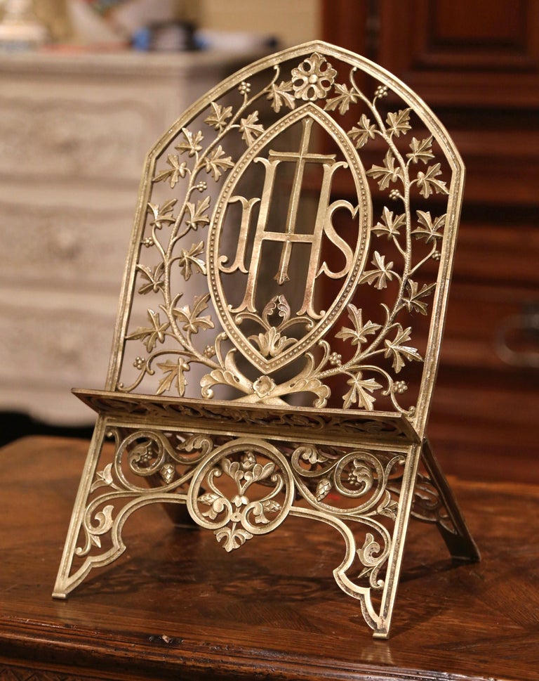 19th Century French Bronze Folding Table Bible Stand Holder at 1stDibs